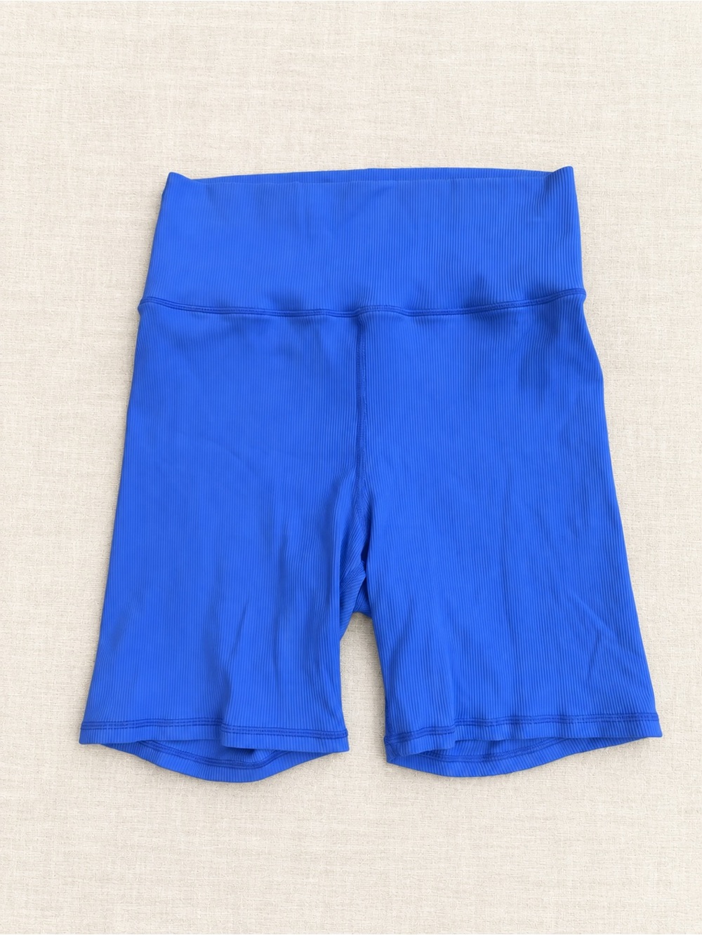 aerie 7” inseam Ribbed High-Rise Royal Blue Bike Shorts